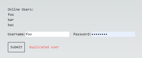 login form example(error)